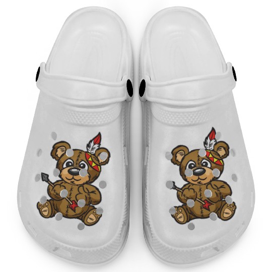 Indian Teddy Bear with Jewelry and Arrow Clogs