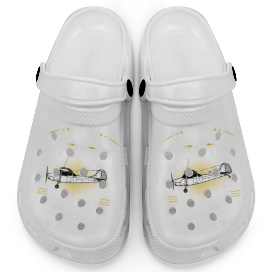 Bird Dog Helicopter Old Man Clogs