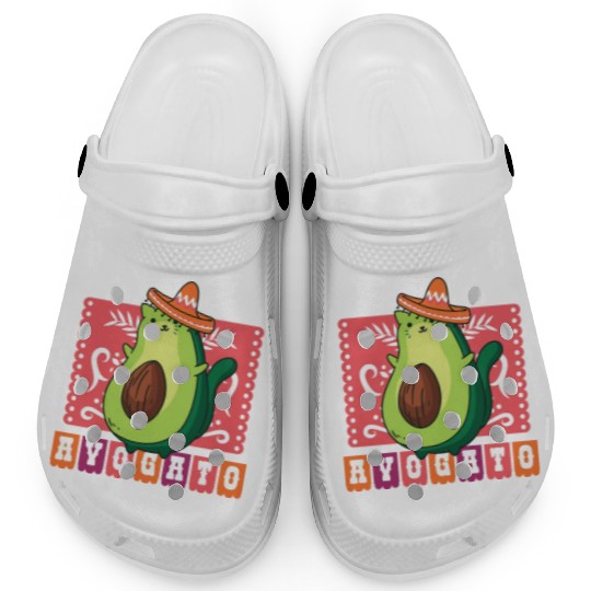 AVOGATO " AVOCADO CAT MEXICAN " Clogs