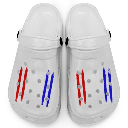 V-22 Osprey Helicopter Red White Blue Contrails Clogs