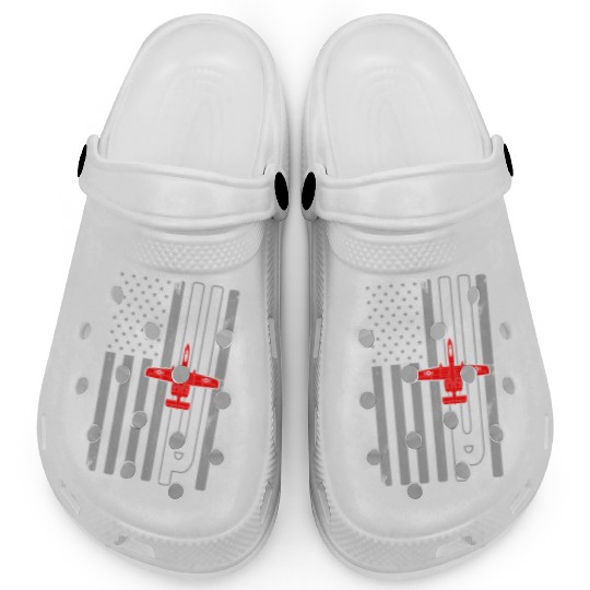 A-10 Warthog American Flag Runway A10 Thunderbird Clogs