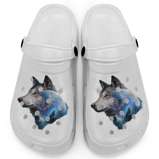Wolf Moon Forest View Nature Clogs