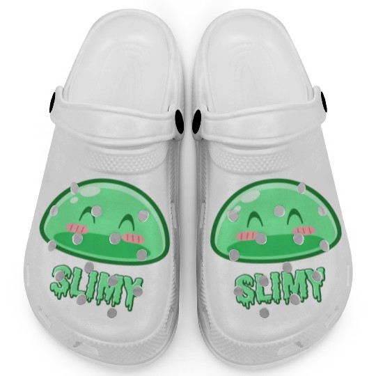 Cute Green Dungeon Slime Monster Weird Anime Clogs