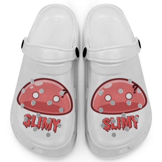 Cute Red Dungeon Slime Monster Weird Anime Clogs
