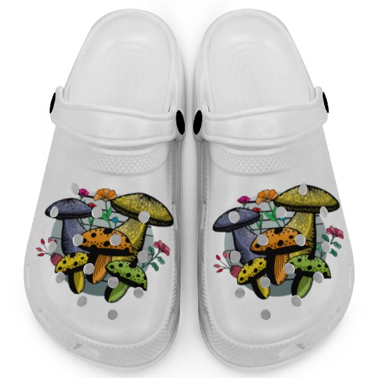 Mushrooms colorful Clogs