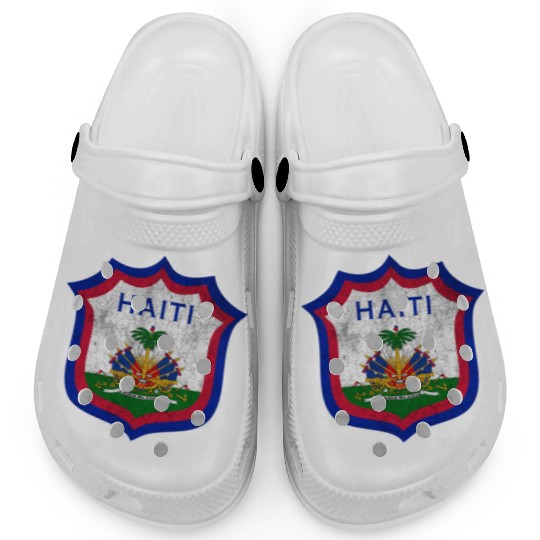 Haiti Crest Design Clogs