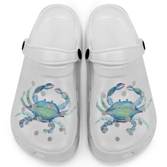 Crab watercolor illustration Clogs