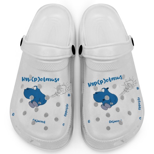 Hyppotenuse highschool funny math hippo Clogs