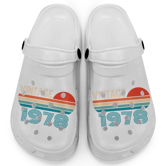 1978 Vintage born in Retro age Birthday gift idea Clogs