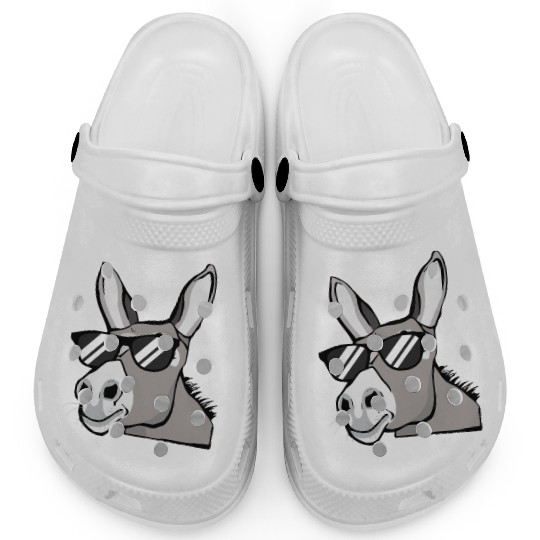 Donkey With Sunglasses House Donkey Farm Animals Clogs