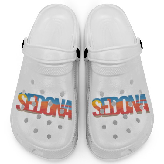 Sedona Arizonna Scenic Typography Clogs