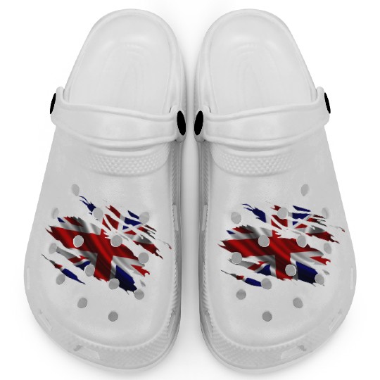 United Kingdom Ripped Flag Clogs