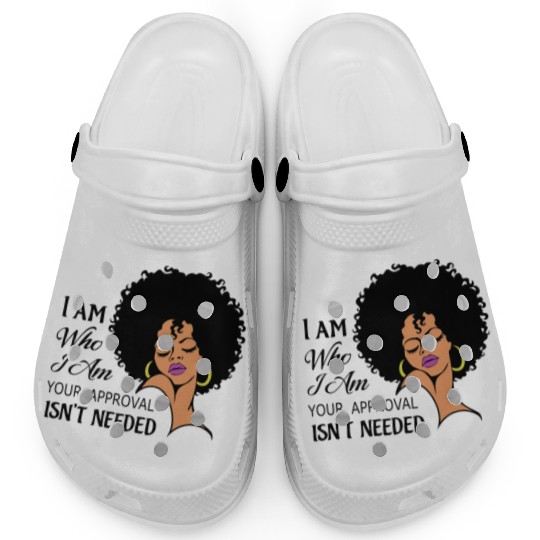 Black Queen Lady Curly Natural African American Clogs