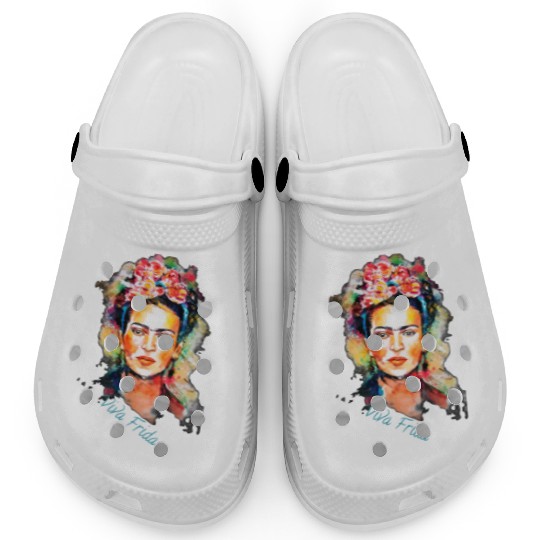 Frida Kahlo Viva Frida Bold And Beautiful Watercol Clogs