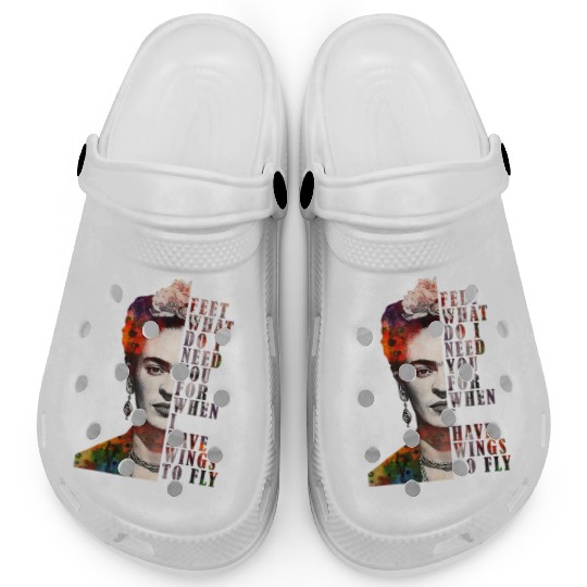 I Have Wing To Fly Frida Kahlo Women Empower 4666 Clogs