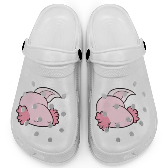 Axolotl Mexican Salamander Relaxing Tired Axolotl Clogs