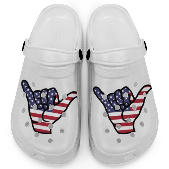 USA flag Shaka Clogs