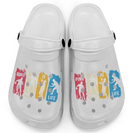 Ping Pong Lovers - Table Tennis - Ping Pong Saying Clogs