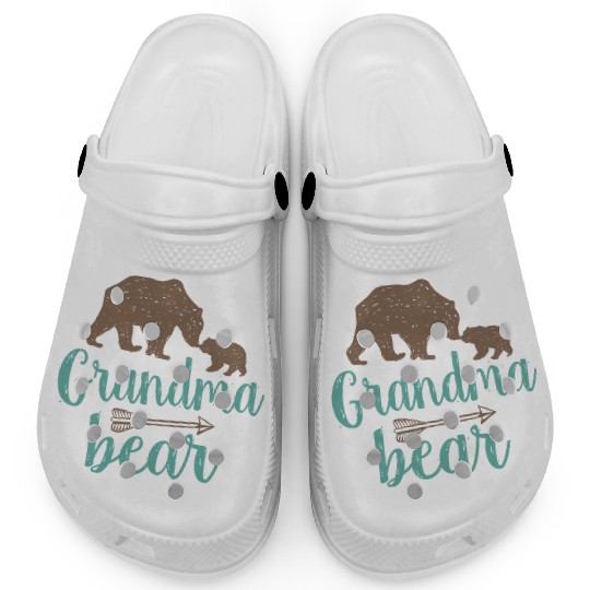 Cute Grandma Bear Matching Family Clogs
