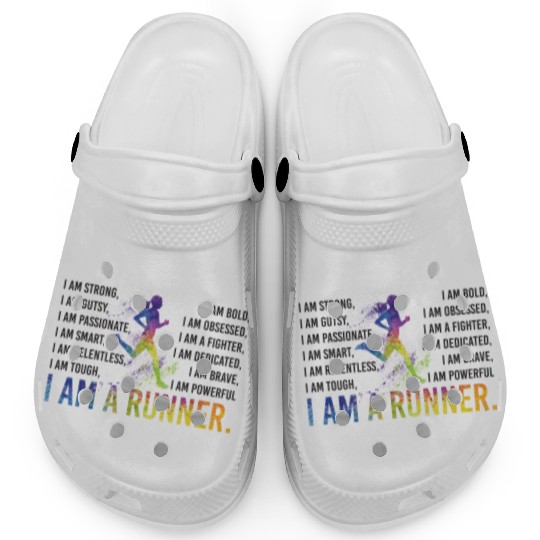 I Am A Runner Running Lady Clogs