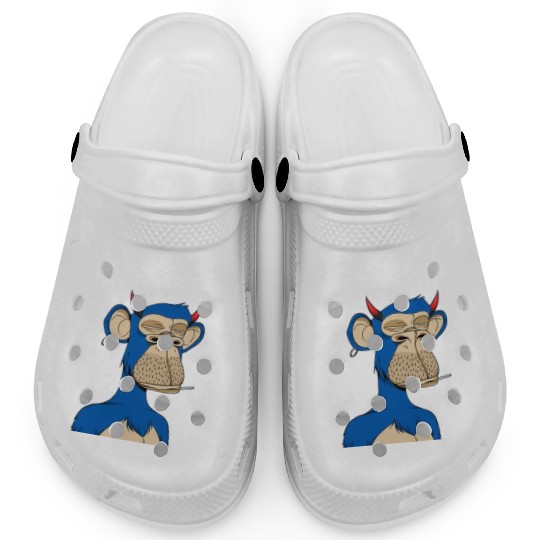 Blue bored monkey Clogs
