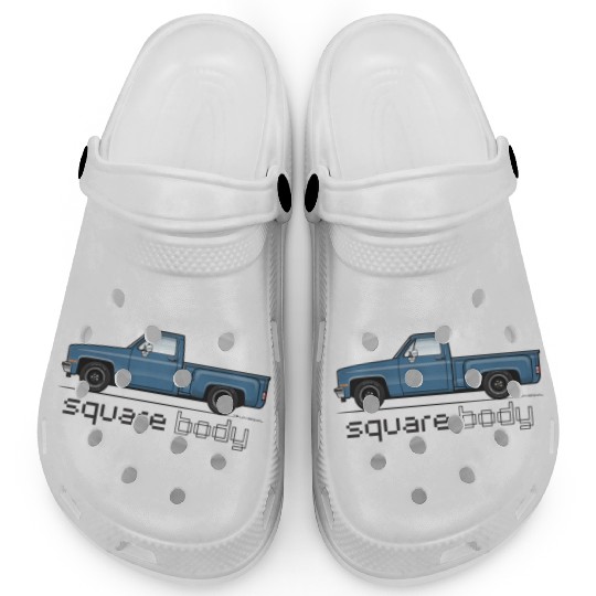 Square Body Blue Clogs