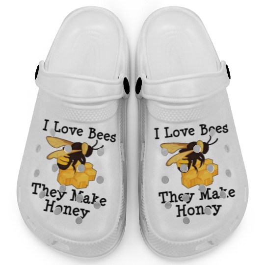 I Love Bees Honey Bee Beekeeping Beekeeper Clogs