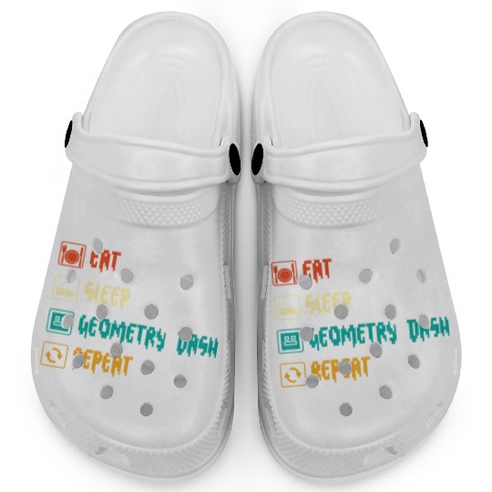 Eat sleep geometry dash repeat retro Jumper Repeat Clogs