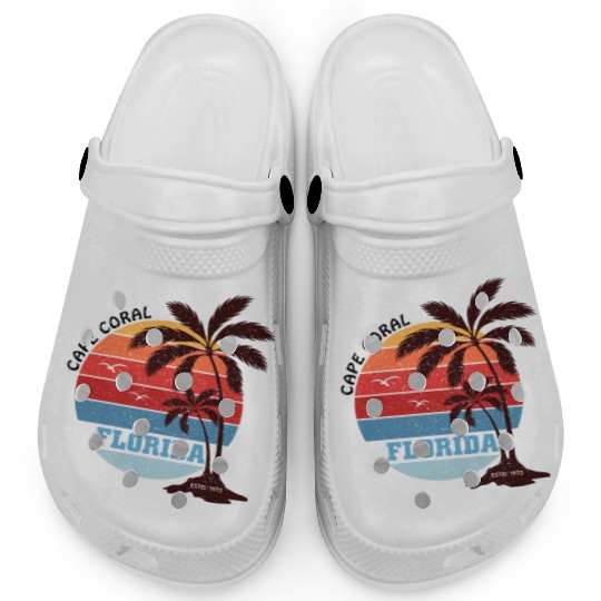 Cape Coral Est.1973 Vintage Florida summer Gift Clogs