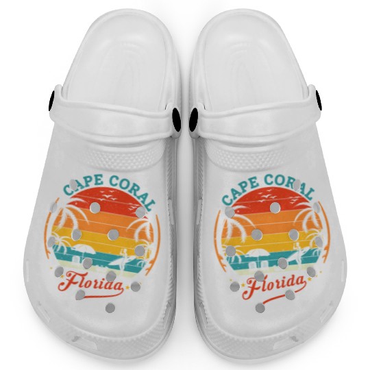 Cape Coral Est.1973 Vintage Florida summer Gift Clogs