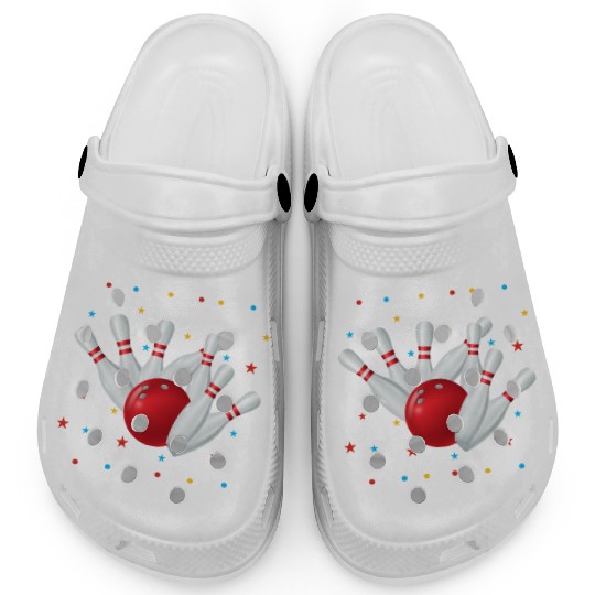 Bowling Friends Playing Bowling Together Uniform Clogs