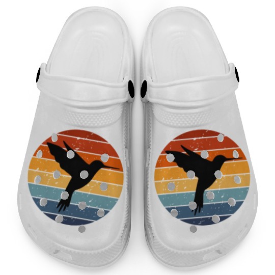 Retro Hummingbird Clogs For Hummingbird Lover