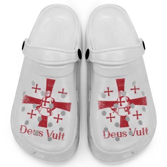 Deus Vult God Wants It Latin Templar Knight Clogs