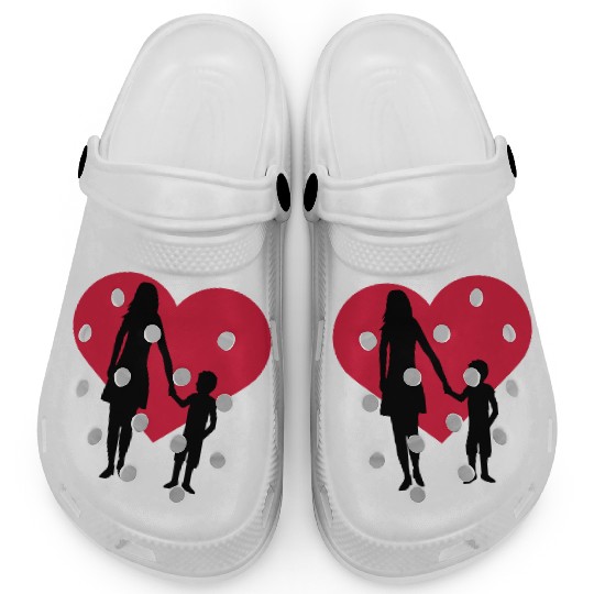 Boy Mom Heart Clogs