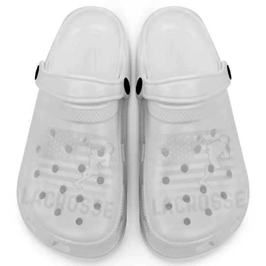 Lacrosse LAX American USA Flag Clogs