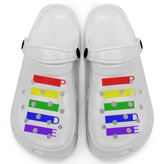 PRIDE Rainbow Flag Colors Clogs