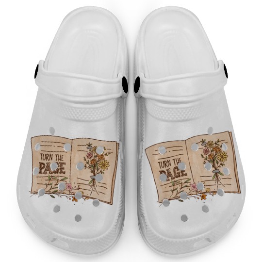 Turn the page sublimation Clogs