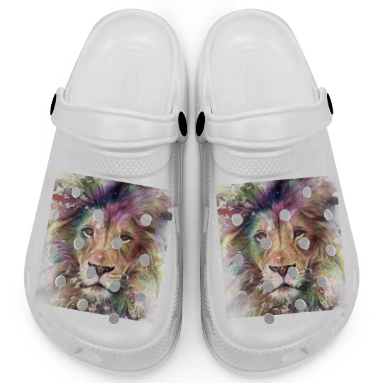 colored lion Clogs