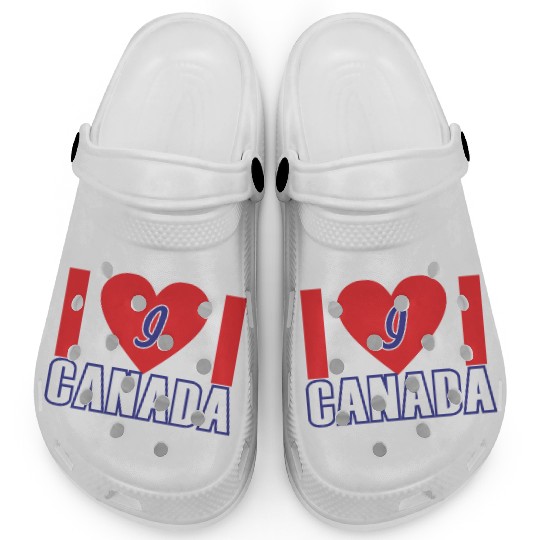 i love canada Clogs