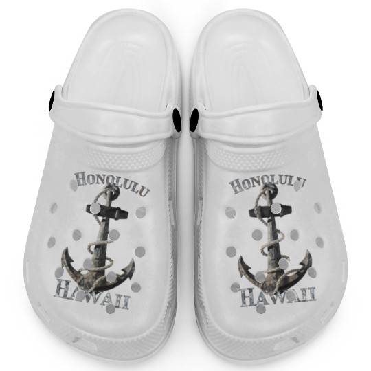 Honolulu Hawaii Nautical Anchor Sailing Clogs