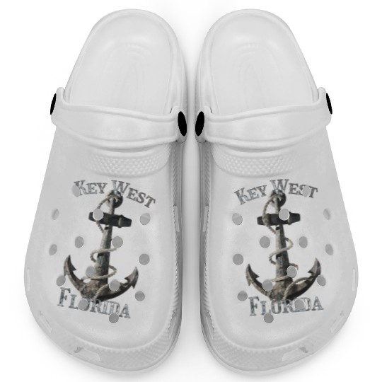 Key West Florida Nautical Anchor Sailing Clogs