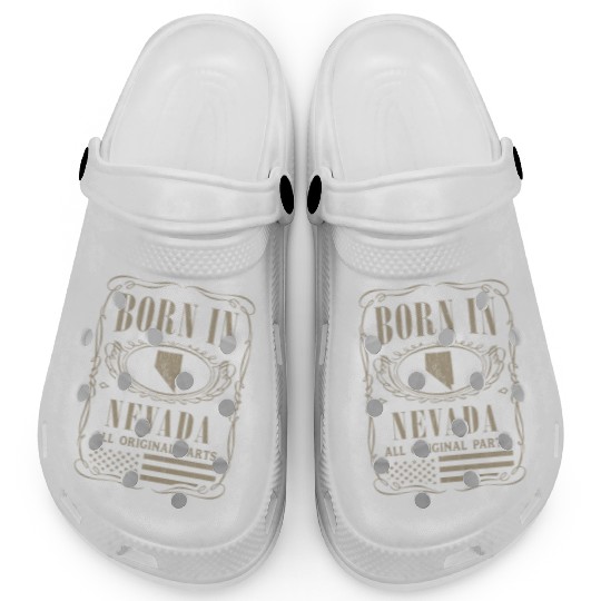 Vintage America US States Born Nevada Clogs