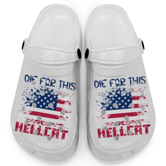 Die For This Hellcat- Vintage US Flag Clogs