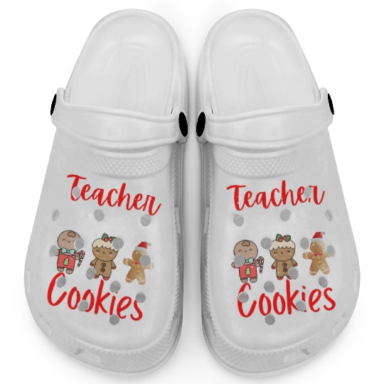 Christmas Teacher Cute Gingerbread Cookies Funny Clogs