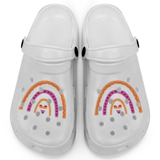 Human Lesbian Pride Rainbow Clogs