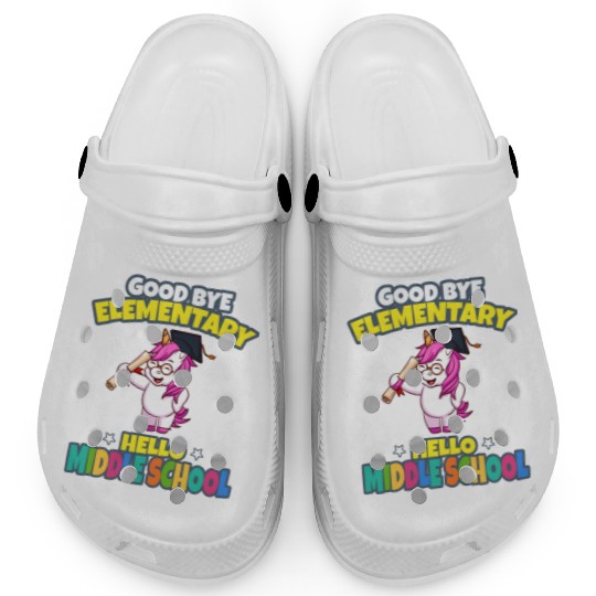 Good Bye Elementary Hello Middle School Graduation Clogs