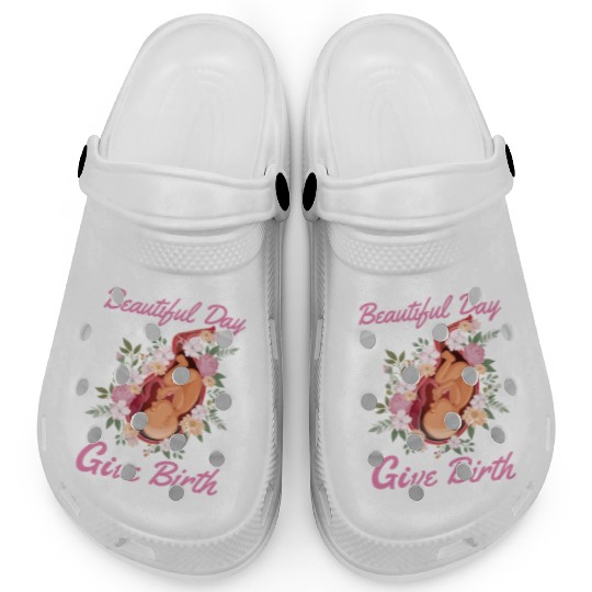 Midwife Cute Flowers Baby Catcher Doula Clogs