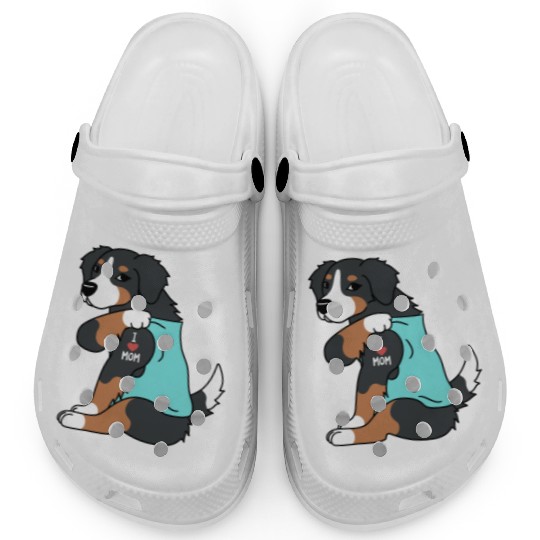 I Love Mom Tattoo Bernese Mountain Dog Clogs