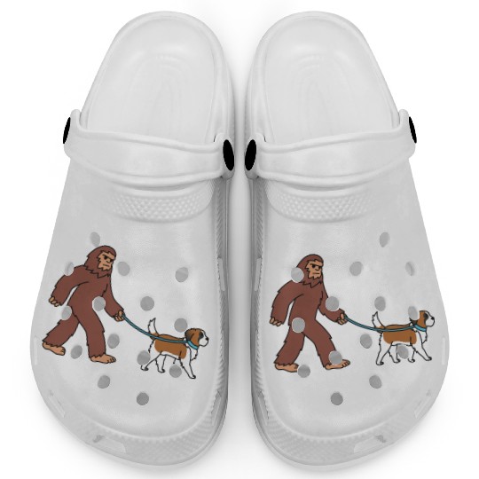 Bigfoot Sasquatch Walking Saint Bernard Clogs