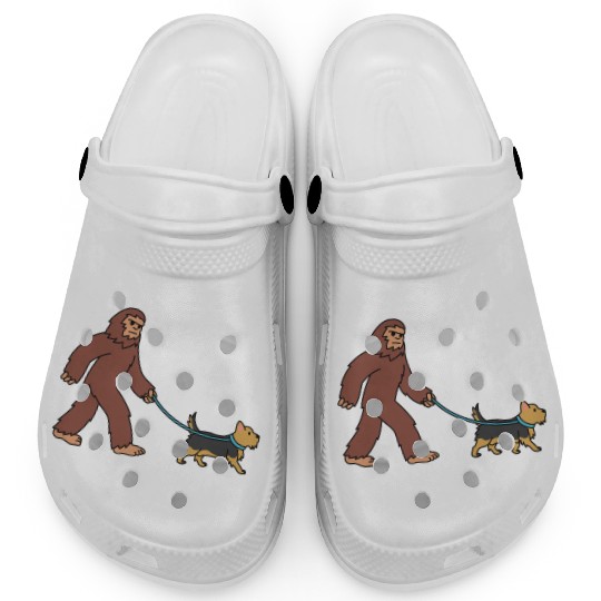 Bigfoot Sasquatch Walking Yorkshire Terrier Clogs